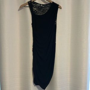 Guess black bodycon dress, lace back M